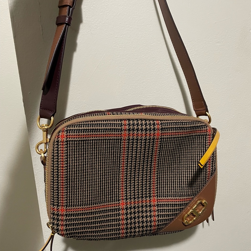 Tory Burch nylon and tweed crossbody bag